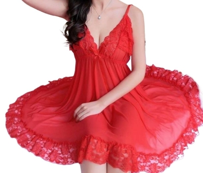 Picture of Women's sleeping nightgown red 89