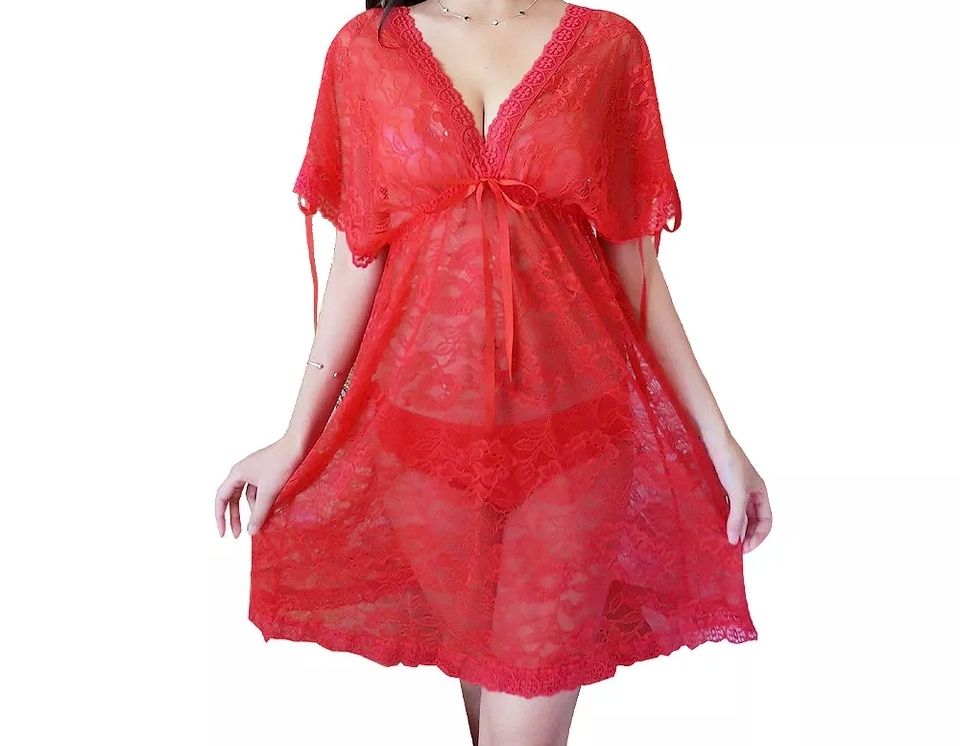Picture of Women's sleeping nightgown red 86