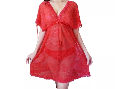 Picture of Women's sleeping nightgown red 86