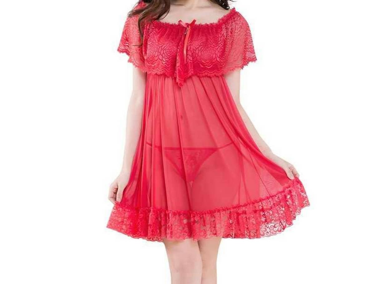 Picture of Women's sleeping nightgown red 85