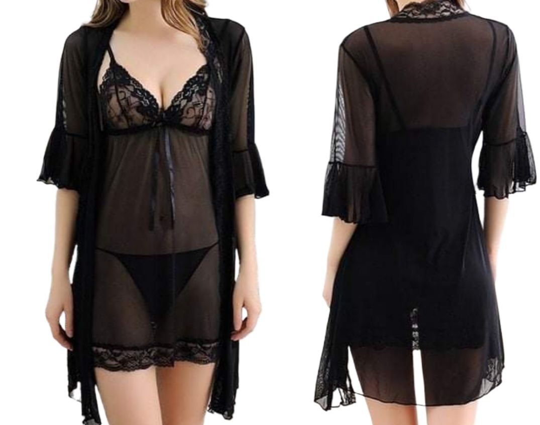 Picture of Women's sleeping nightgown black 84