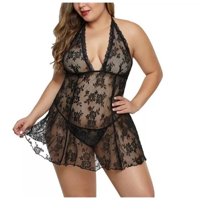 Picture of Women's sleeping nightgown black