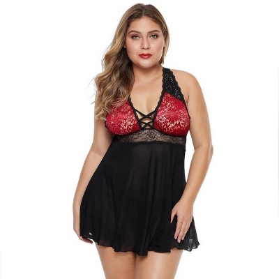 Picture of Sexy women and girls nightgown sleepwear night dress nightie babydoll chemise nightdress baby doll nighty sleep shirt ladies lingerie robe - night dress for women - night dress for women