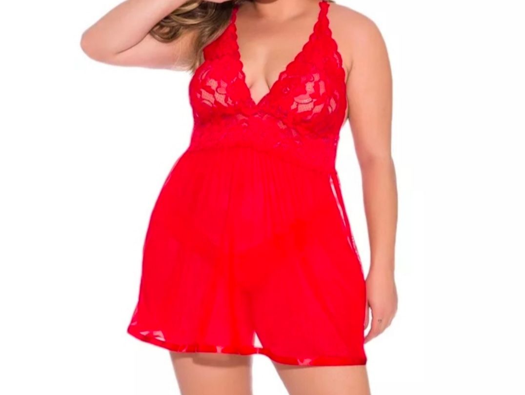 Picture of Women's sleeping nightgown red 74