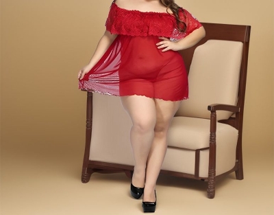 Picture of Women's sleeping nightgown red 71