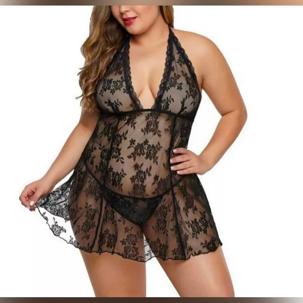 Picture of Sexy women and girls nightgown sleepwear night dress nightie babydoll chemise nightdress baby doll nighty sleep shirt ladies lingerie robe