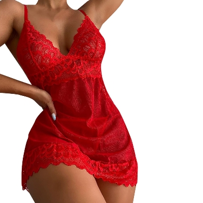 Picture of Women's sleeping nightgown red 69