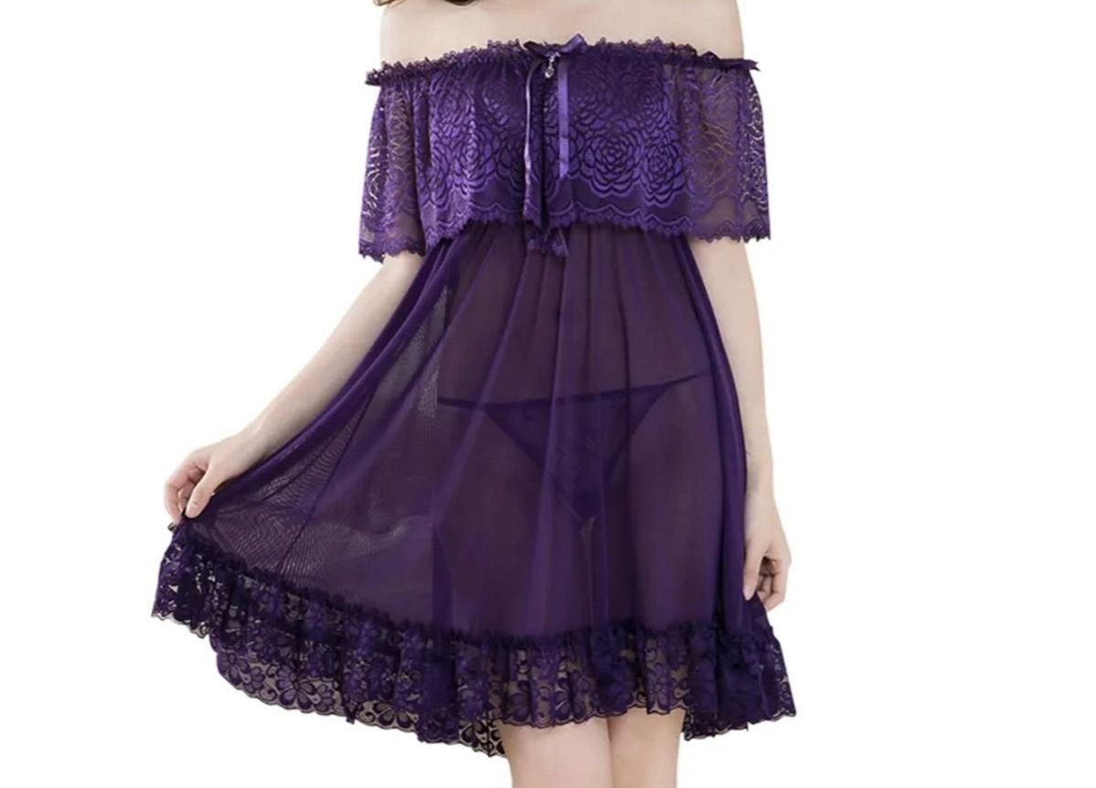 Picture of Women's sleeping nightgown purple 44