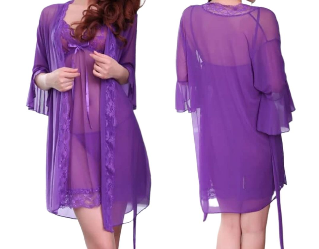 Picture of Women's sleeping nightgown purple 23