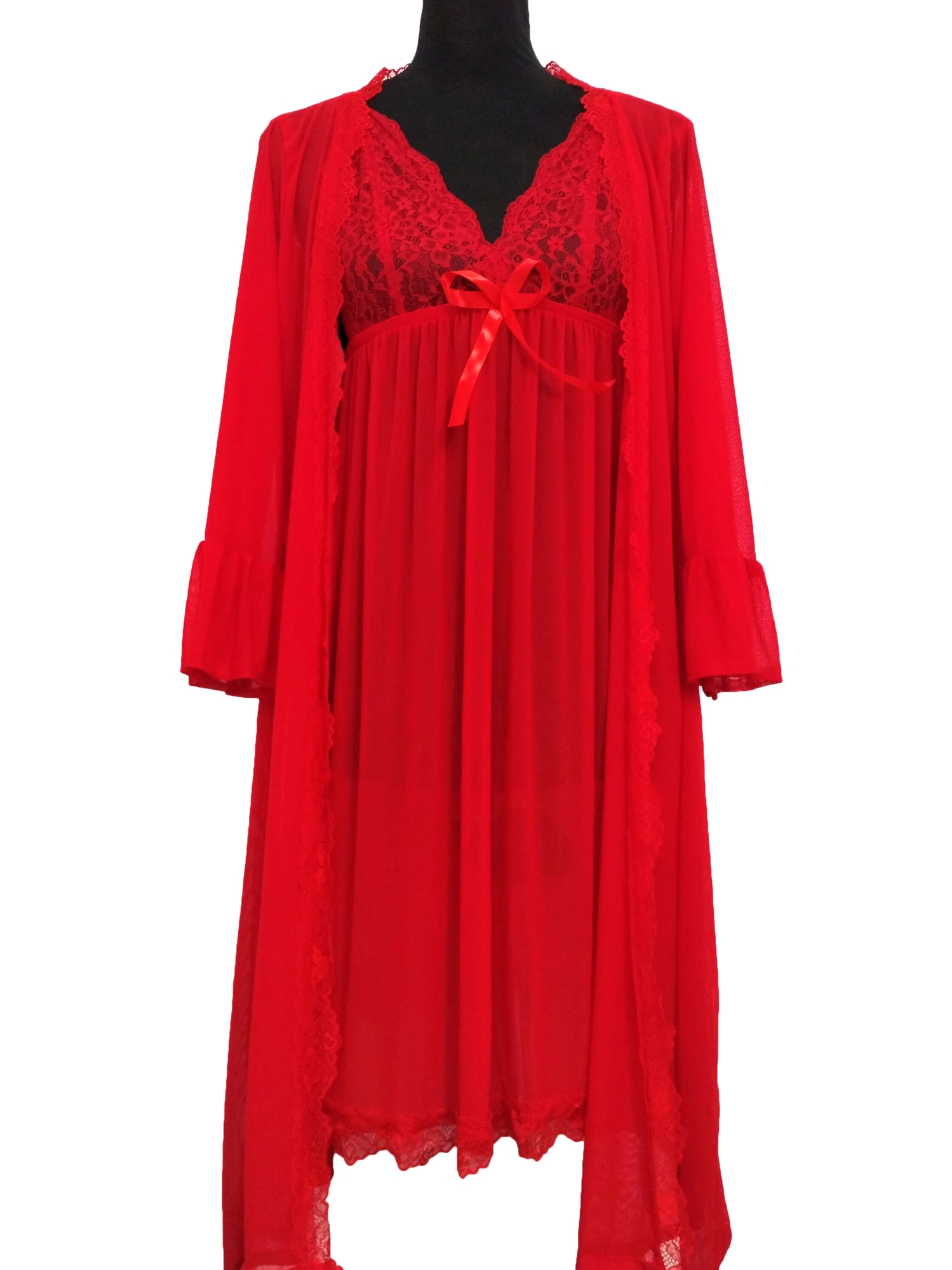 Picture of Women's sleeping nightgown red 7