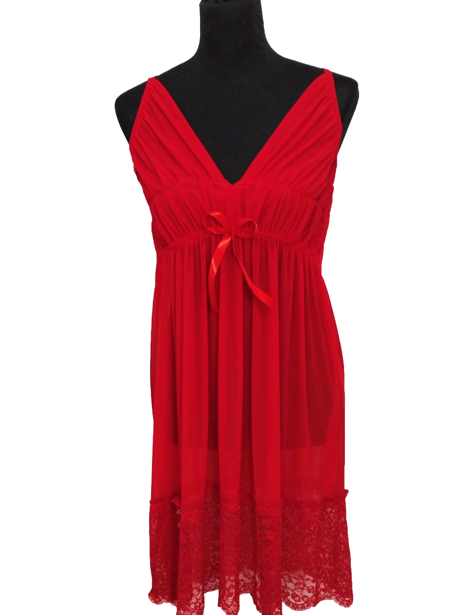 Picture of Women's sleeping nightgown red 9