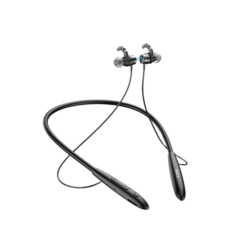 Picture of Hoco ES61 Manner Bluetooth 5.1 Neckband Earphones | 200 mAh Battery, 20 H Playback & 330 H Standby | Magnetic Silicone Band | TF Card Slot | Type‑C/Lightning/USB‑Micro Charging | IPX5 Sweatproof