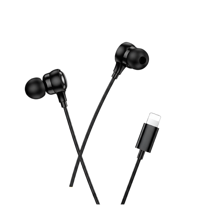 Picture of Hoco M116 Lightning Earphones | 10 mm Driver | Lightning Digital Jack | 1.2 m Tangle‑Resistant Cable | In‑Line Mic & Control | Lightweight 15 g | iPhone/iPad Compatible