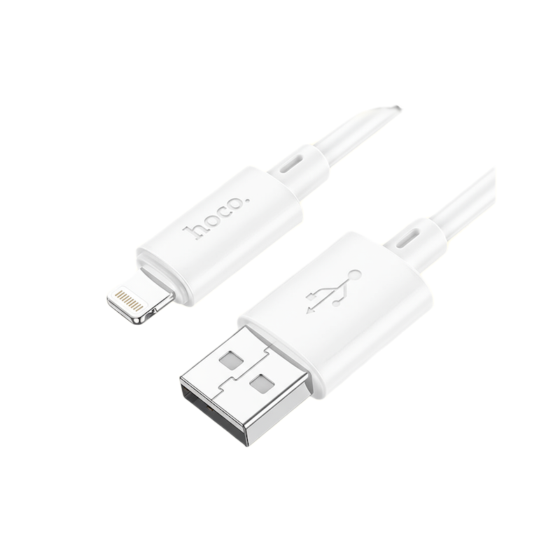 Picture of Hoco X88 USB‑A → Lightning Cable | 1 m Heavy‑Duty PVC | 2.4 A Fast Charge & 480 Mbps Data Sync | 4‑Core 3.5 mm OFC Wire | Durable Connectors | iPhone & iPad Compatible