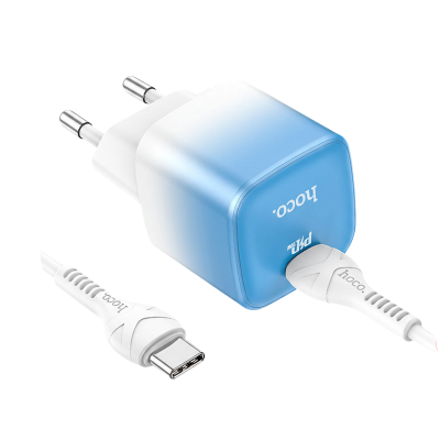Picture of HOCO | C101A | 20W PD Fast Charging | 1 m Type‑C to Type‑C Cable | QC/AFC/FCP Support | Compact Travel Charger