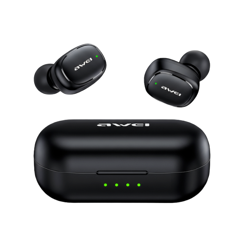 Picture of Awei | T13 Pro TWS Wireless Earbuds | Bluetooth 5.1, 8mm Driver | Up to 8h Playtime (30h with Case) | 50mAh Buds + 300mAh Case | IPX6, Touch Control, USB-C | For Android & iPhone.