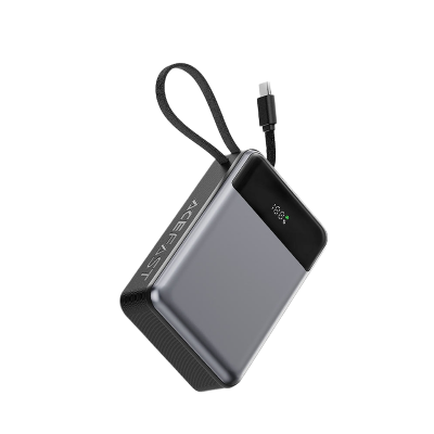 Picture of ACEFAST | M21 PD65W 20000mAh Power Bank with Built-in USB-C Cable | 65W USB-C PD + 22.5W USB-A | PPS/PD3.0/QC4+ | LED Digital Display, Pass-Through, Multi-Protection | 108×68×32.5mm, 345g | For Android, iPhone & Laptops.