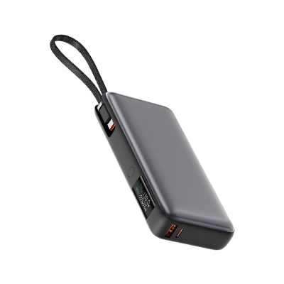 Picture of ACEFAST | M22 PD130W 20000mAh Power Bank with Built-in USB-C Cable | Dual USB-C 65W+65W (130W total) | 100W USB-C Single, 22.5W USB-A | PPS/PD3.0/QC4+ | LED Digital Display, Pass-Through, Multi-Protection | For Phones, Tablets & Laptops
