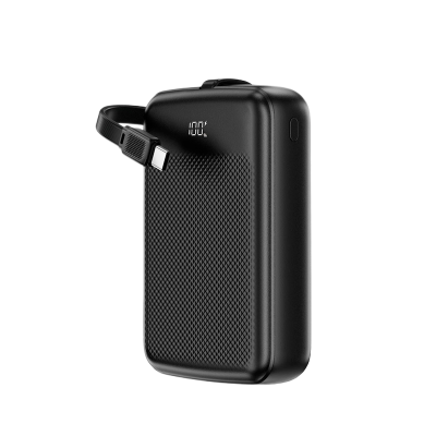 Picture of ACEFAST | M14 PD22.5W 20000mAh Power Bank with Built-in USB-C Cable | 22.5W USB-C & USB-A Fast Charge | PD3.0/PPS/QC4+ | LED Digital Display, Pass-Through | 113×71.5×30mm, 328g | For Android & iPhone.