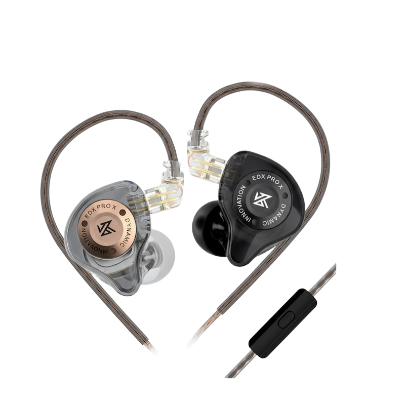 Picture of KZ | EDX Pro X | Wired In-Ear Monitor (IEM) | Super-Linear Single Dynamic Driver | Detachable 0.75mm 2-Pin Cable | In-Line Mic & Control | 3.5mm Plug | 23Ω, 108dB, 20–40kHz | Hi-Fi Bass for Music & Gaming