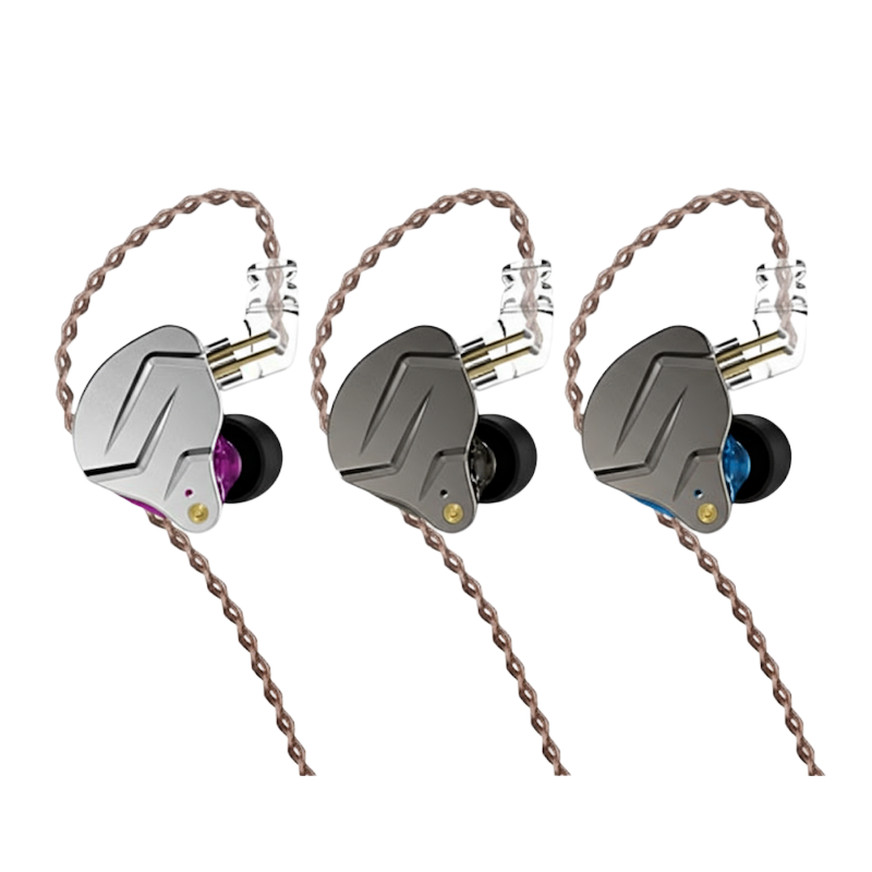 Picture of KZ | ZSN Pro | Hybrid 1BA+1DD Wired In-Ear Monitor (IEM) | Detachable 0.75mm 2-Pin Cable, 3.5mm Plug | In-Line Mic & Control | 24Ω, 112dB, 7–40kHz | Zinc-Alloy Faceplate, Hi-Fi Bass Earphones.