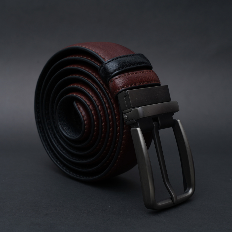 Picture of ZAYS Reversible Men’s Leather Belt – Premium Full-Grain Cowhide, Handcrafted in Bangladesh, Adjustable Waist, Rust-Free Buckle, Ideal for Office Wear, Jeans, Traditional Attire, Business Travel, Events & Everyday Use, Comes with Elegant Presentation Box