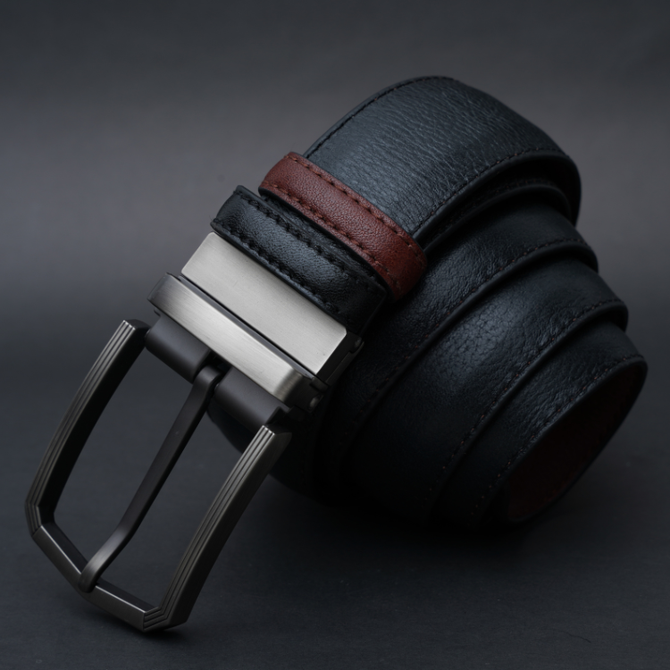 Picture of ZAYS Reversible Men’s Leather Belt – Premium Full-Grain Cowhide, Handcrafted in Bangladesh, Adjustable Waist, Rust-Free Buckle, Ideal for Office Wear, Jeans, Traditional Attire, Business Travel, Events & Everyday Use, Comes with Elegant Presentation Box