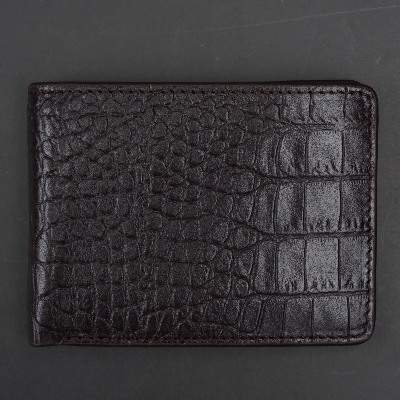 Picture of ZAYS Handcrafted Crocodile Embossed Leather Bifold Wallet for Men & Women – Premium Genuine Leather Slim Short Wallet | Durable, Stylish, Lightweight & Compact | Best Quality Leather Wallet in Bangladesh