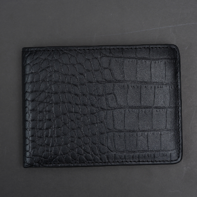 Picture of ZAYS Handcrafted Crocodile Embossed Leather Bifold Wallet for Men & Women – Premium Genuine Leather Slim Short Wallet | Durable, Stylish, Lightweight & Compact | Best Quality Leather Wallet in Bangladesh