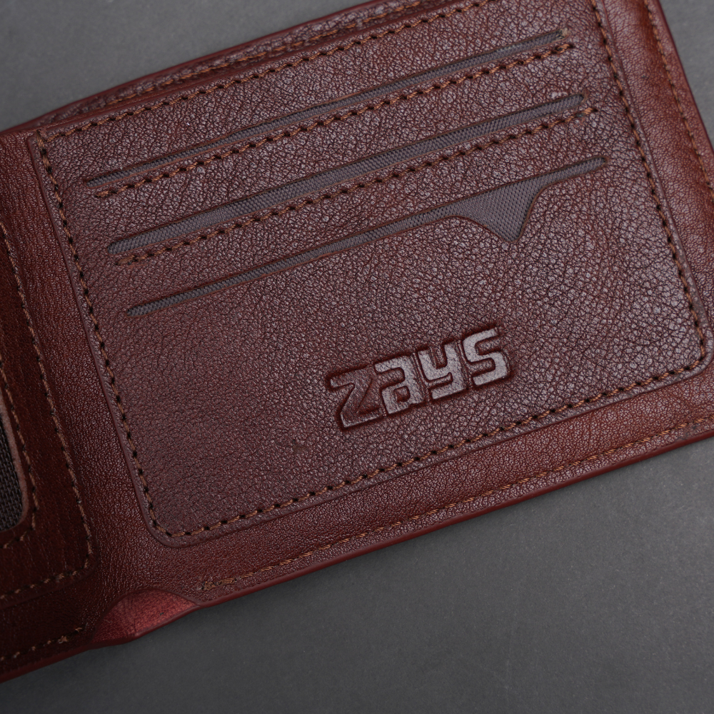 Picture of ZAYS Premium Handcrafted Leather Bifold Wallet for Men & Women | Slim, Stylish & Durable Short Wallet | Genuine Eco-Friendly Cowhide | 4 Card Slots, 2 Cash Compartments, ID Slot | Gift-Ready Box | Best Leather Wallet in Bangladesh