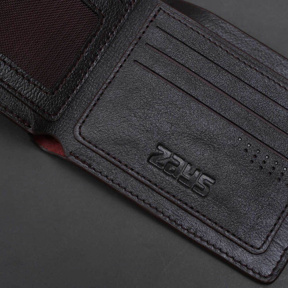 Picture of ZAYS Premium Handcrafted Full Grain Leather Bifold Wallet for Men & Women | Slim, Stylish & Durable Short Wallet with 3 Card Slots, 1 ID Slot & 2 Cash Chambers | Genuine Eco-Tanned Leather Gift Wallet – Compact Everyday Carry
