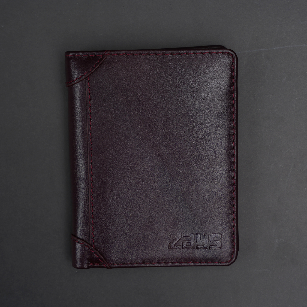 Picture of ZAYS Premium Handcrafted Genuine Leather Slim Bifold Wallet for Men & Women – Eco-Tanned Full Grain Leather, Compact 3.7”×4.7”×0.7”, Stylish Durable Everyday Wallet with Card, Cash, SIM & Memory Slots – Best Gift in Bangladesh