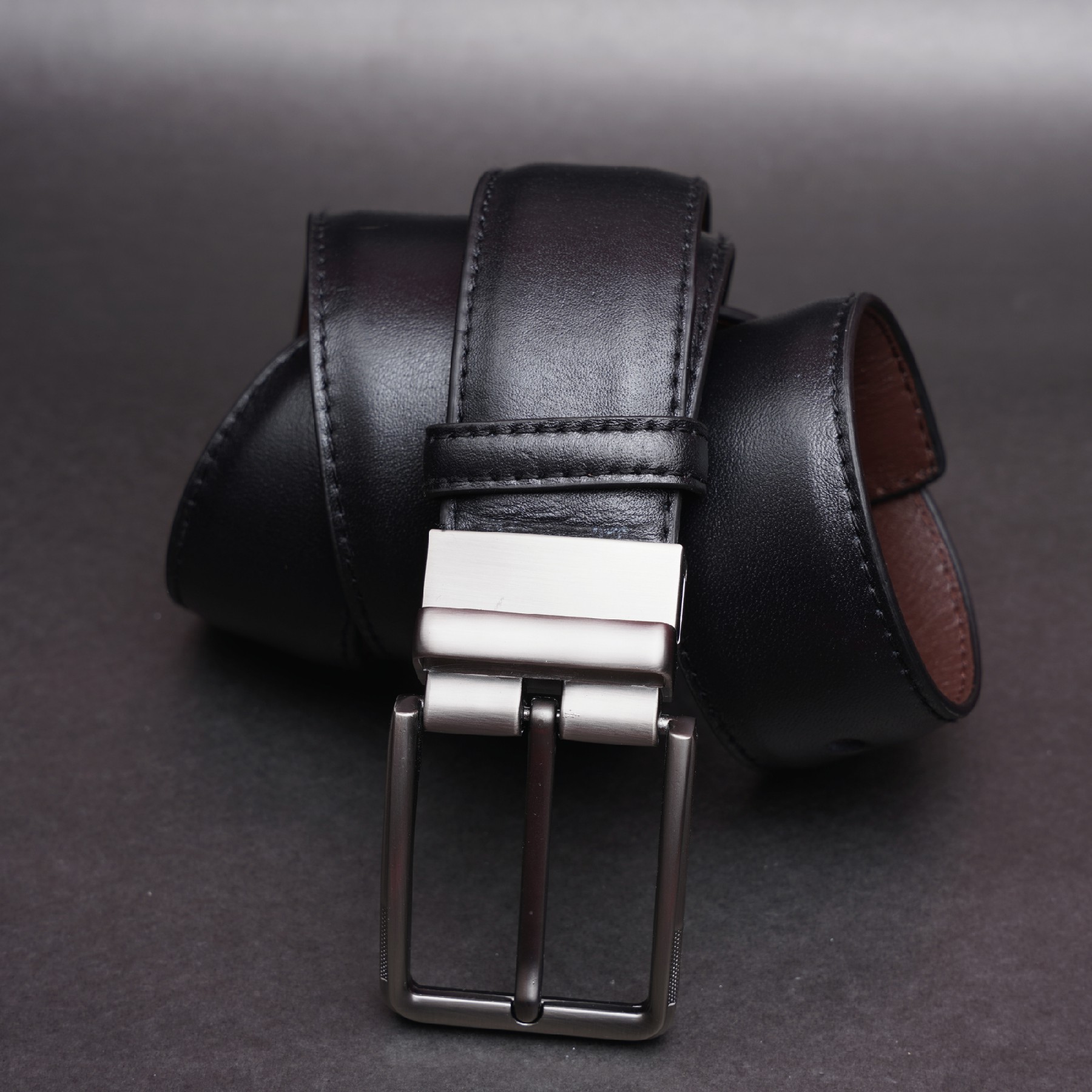 Picture of ZAYS Reversible Men’s Leather Belt – Premium Full-Grain Cowhide, Handcrafted in Bangladesh, Adjustable Waist, Rust-Free Buckle, Ideal for Office Wear, Jeans, Traditional Attire, Business Travel, Events & Everyday Use, Comes with Elegant Presentation Box