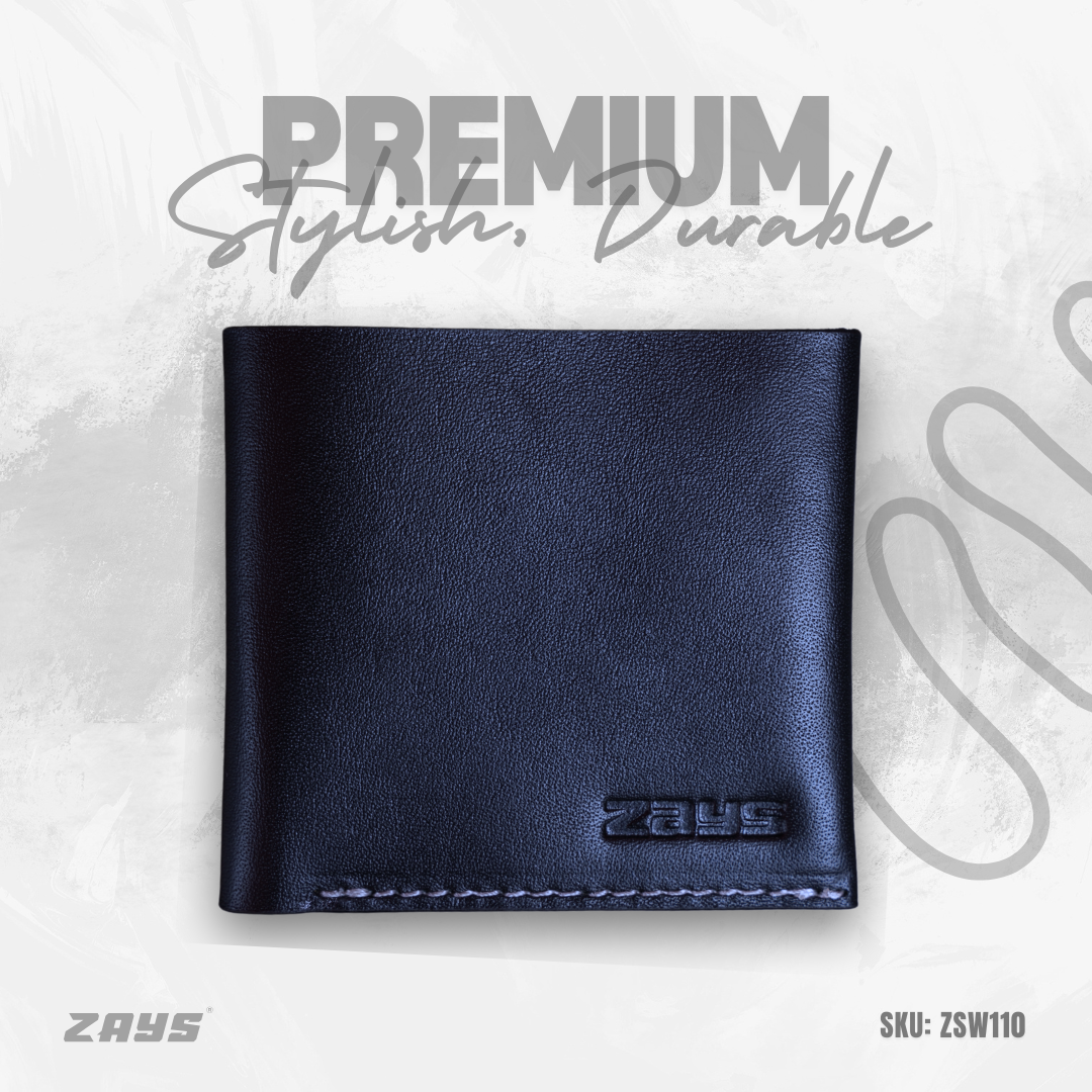 Picture of ZAYS Slim Bifold Leather Wallet for Uniesx – Top Grain Genuine Leather, Snap Button Closure, Holds Cash & Cards – Compact, Lightweight, Gift-Ready – Made in Bangladesh