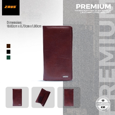 Picture of Zays Handcrafted Premium Eco-Friendly Leather Long Wallet for Mobile & Many things – Slim, Durable & Stylish Wallet for Unisex – Top-Grain Leather, Compact & Lightweight (Chocolate)