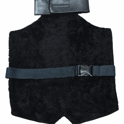 Picture of Zays Premium Full Grain Leather Chest Guard for Biker | Winter Protection | Durable & Stylish Black Motorcycle Gear - ZCG101