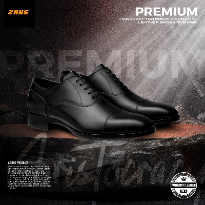 Picture of Zays Handcrafted Premium Formal Leather Shoes for Men – High Quality, Comfortable, Durable Office & Business Footwear | Oxford Styles | New 2024 Collection for Everyday Use