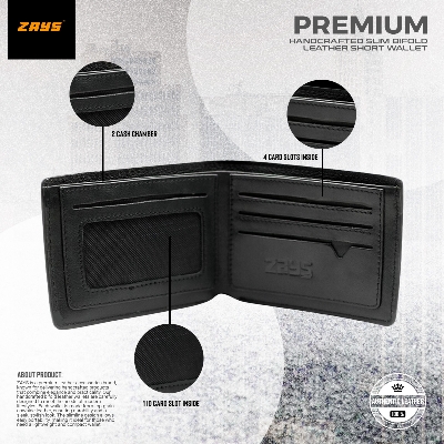 Picture of ZAYS Premium Handcrafted Crocodile Embossed Leather Bifold Wallet for Men And Women | Super Slim Durable Stylish Short Wallet | Best Quality in Bangladesh (Chocolate)