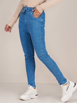 Picture of Womans jeans pant  | Denim Jeans pant for girls | Denim Joggers pant for stylish girls. 👖মেয়েদের স্টাইলিশ ডেনিম জিন্স প্যান্ট 🧚‍♀️স্কুল, কলেজ, ঘোরাঘুরি – যেখানেই যান, থাকুক ট্রেন্ডি লুক সবসময়।