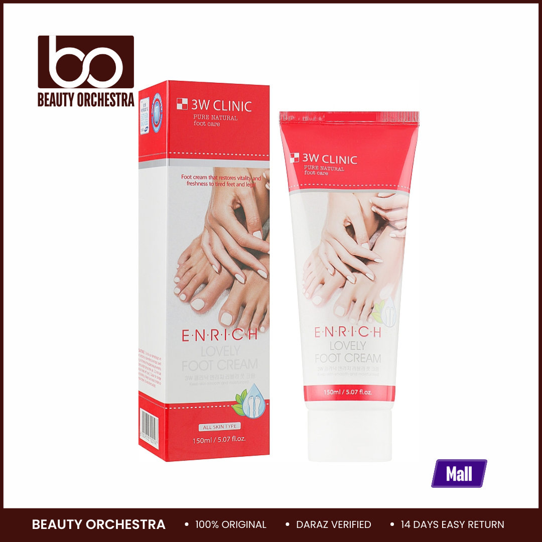 Picture of 3W Clinic Pure Natural Enrich Lovely Foot Cream - 150ml