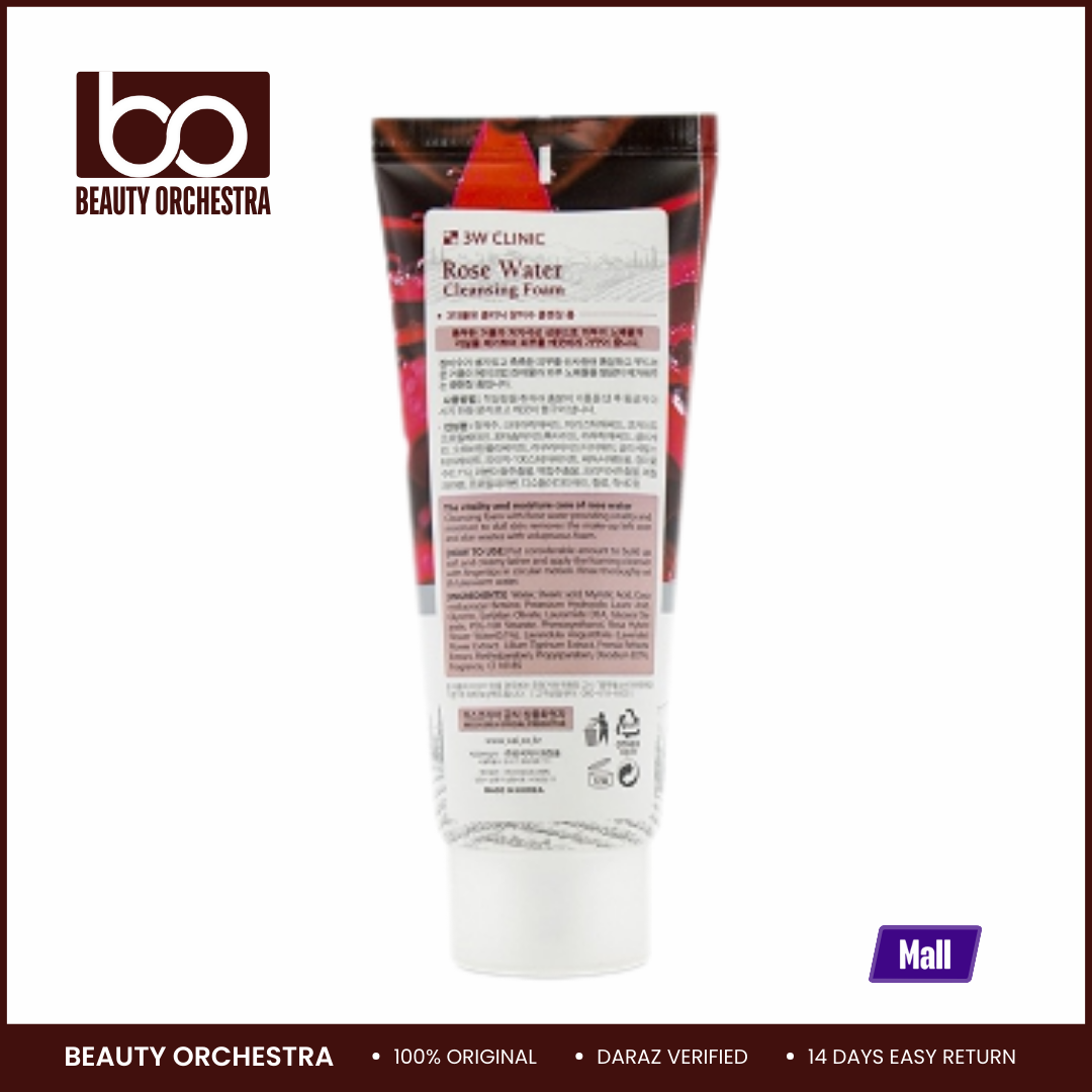 Picture of 3W Clinic Rose Water Cleansing Foam - 100ml