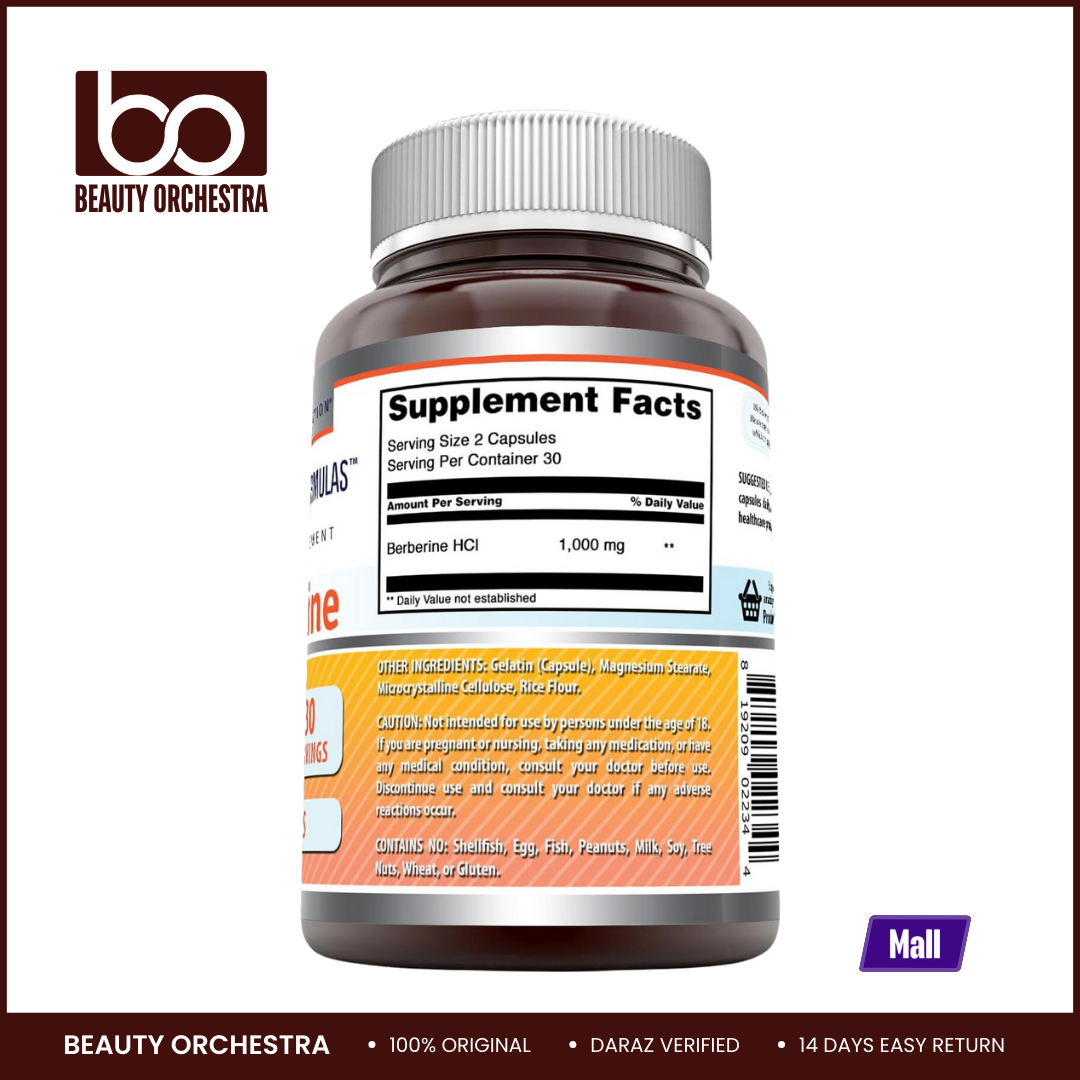 Picture of Amazing Formulas Berberine 1000 mg - 60 Capsules