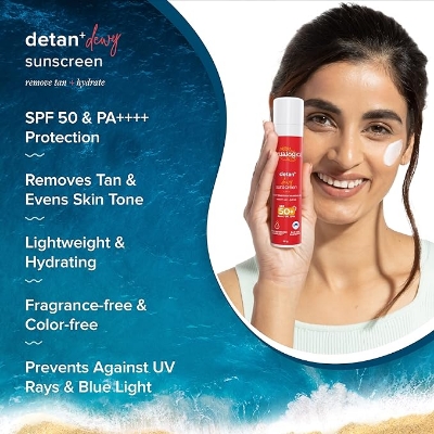 Picture of Aqualogica Detan + Dewy Sunscreen With SPF 50+ & PA++++ - 50g