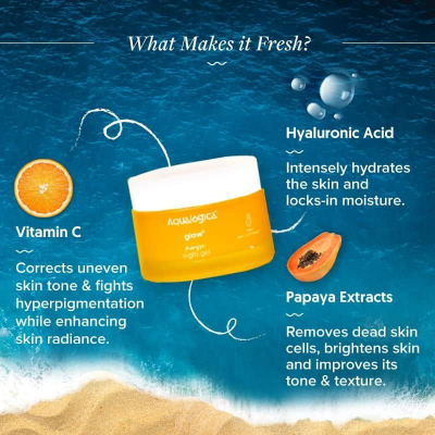 Picture of Aqualogica Glow+ Mousse Vitamin C Night Gel - 50g