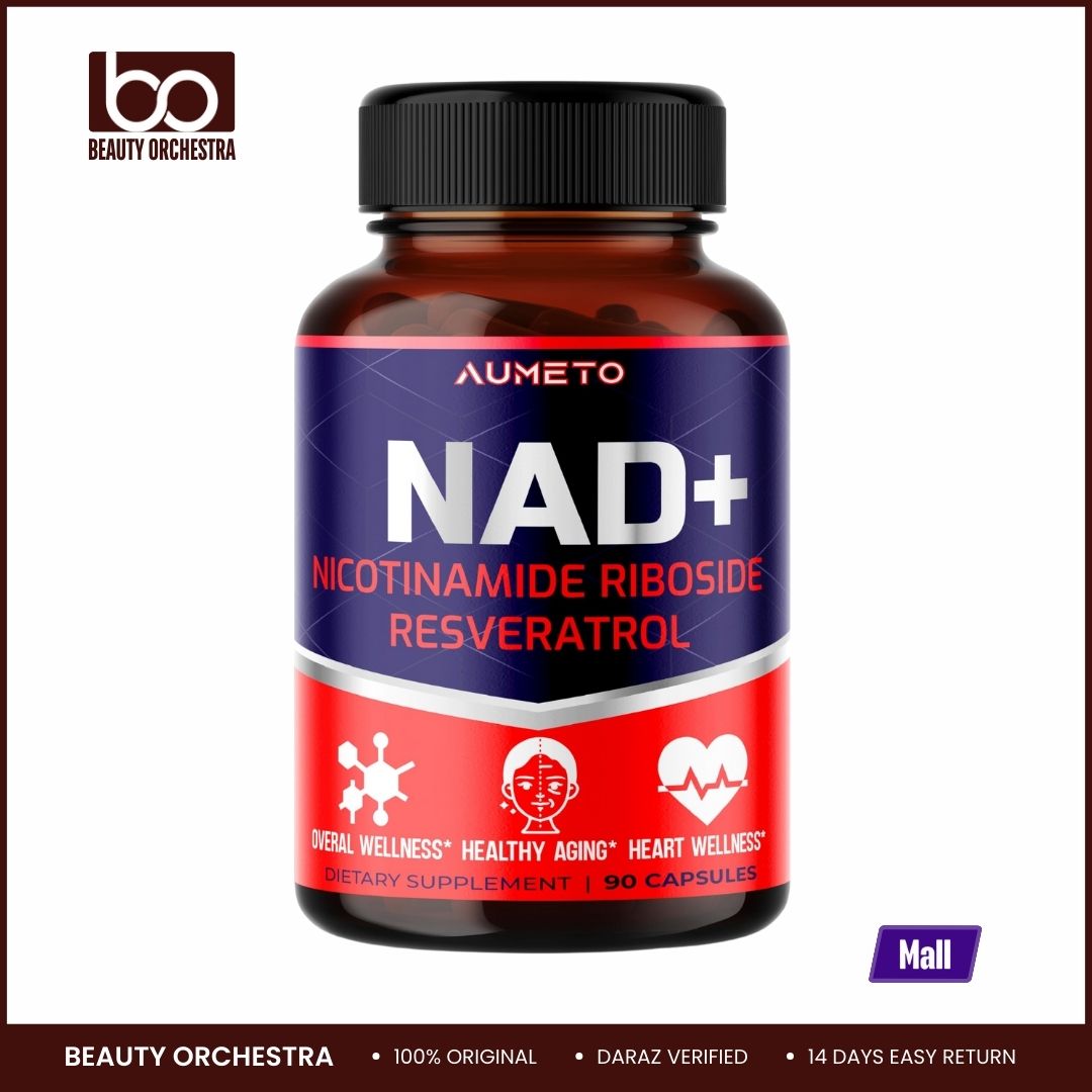 Picture of AUMETO NAD+ Supplement with Nicotinamide Riboside NR Resveratrol Quercetin - Cellular Energy & Repair Vitality Healthy Aging (90 Count