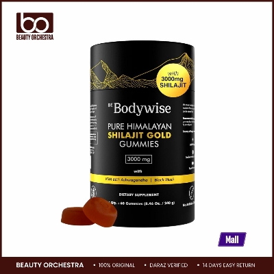 Picture of Be Bodywise Pure Himalayan Shilajit Gummies Gold Lab Tested No Added Sugar Ashwagandha, Gokshura 100% Natural & Organic 60 Gummy