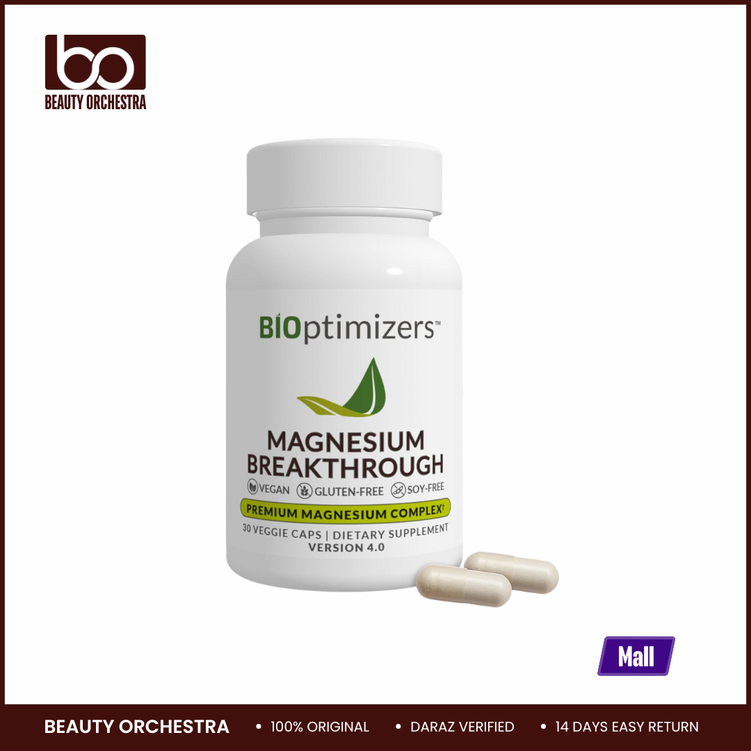 Picture of BIOptimizers Magnesium Breakthrough Supplement 4.0-7 Forms of Mg Glycinate Malate Citrate - 30 Capsules