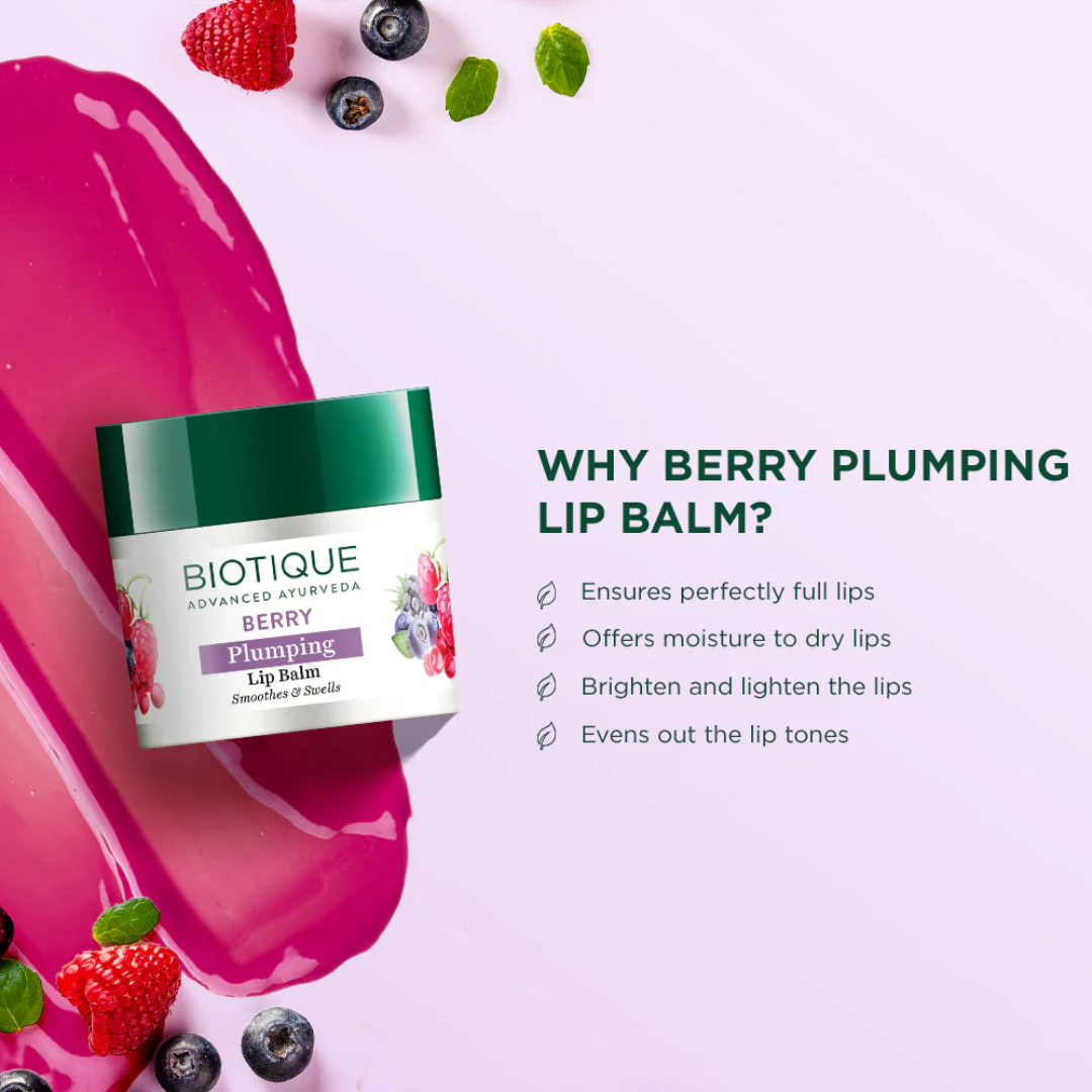 Picture of Biotique Berry Plumping Lip Balm - 12g