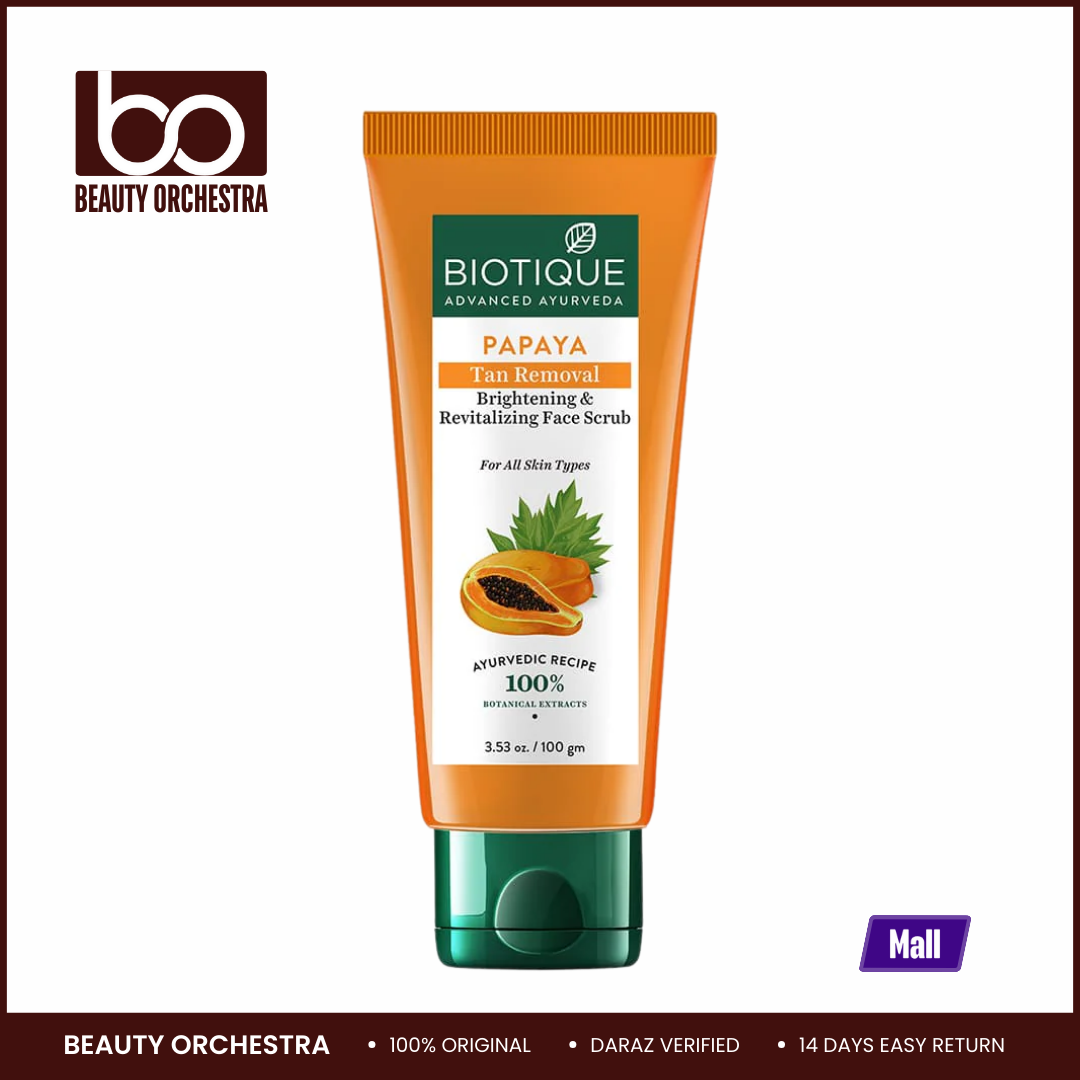 Picture of Biotique Papaya Tan Removal Face Scrub - 100g