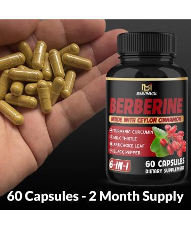 Picture of BMVINVOL Berberine with Ceylon Cinnamon - 60 Capsules